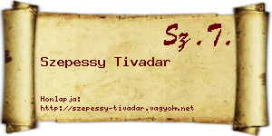 Szepessy Tivadar névjegykártya