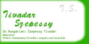tivadar szepessy business card
